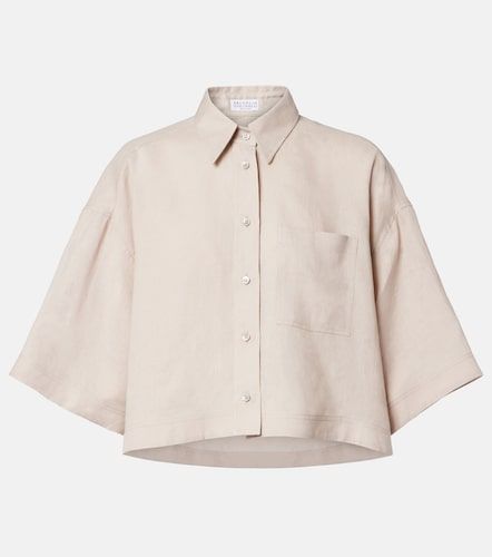 Oversized linen shirt - Brunello Cucinelli - Modalova