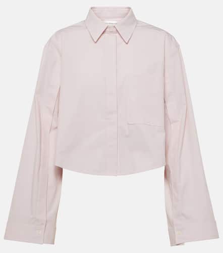 Cropped cotton-blend shirt - Victoria Beckham - Modalova