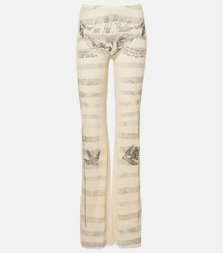 Trompe lâoeil mesh flared pants - Jean Paul Gaultier - Modalova