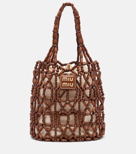 Borsa a secchiello con perline - Miu Miu - Modalova