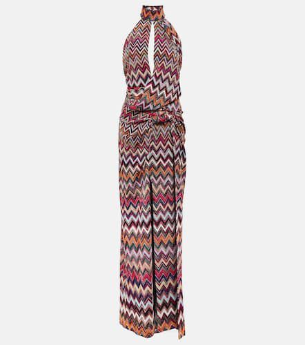 Vestido largo de lamé en zigzag - Missoni - Modalova