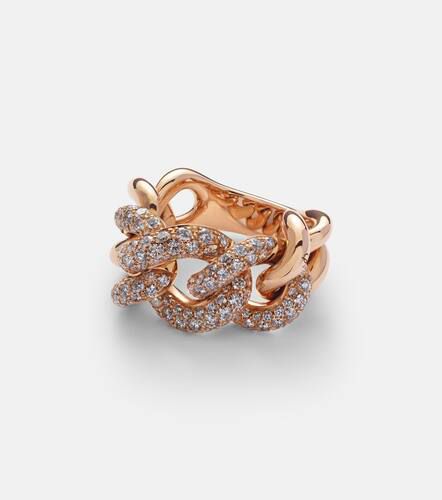 Catene 18kt rose ring with white diamonds - Pomellato - Modalova