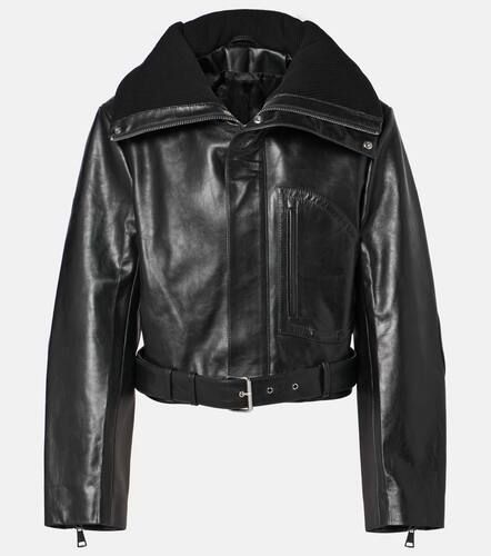 Cropped-Bikerjacke aus Leder - Victoria Beckham - Modalova