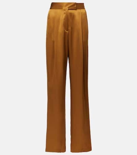 High-rise silk satin wide-leg pants - The Sei - Modalova