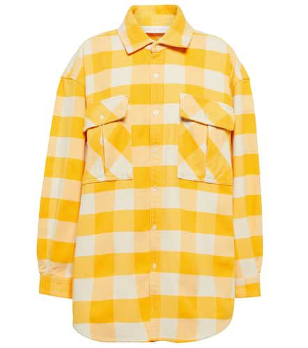 Checked cotton flannel shirt - Palm Angels - Modalova