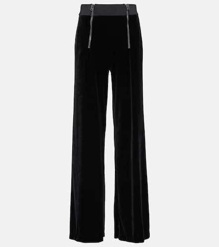 Zip-detail velour straight pants - Tom Ford - Modalova