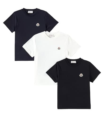 Set aus drei T-Shirts aus Baumwoll-Jersey - Moncler Enfant - Modalova