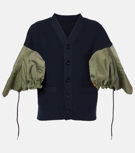 Cotton-blend and twill cardigan - Sacai - Modalova