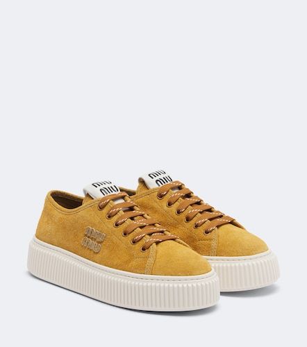 Miu Miu Sneakers platform in suede - Miu Miu - Modalova