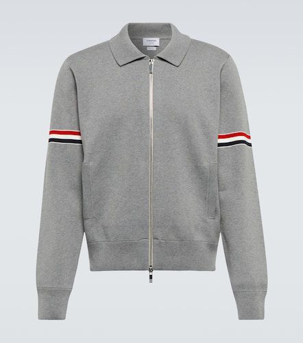 Cotton-blend zip-up sweater - Thom Browne - Modalova