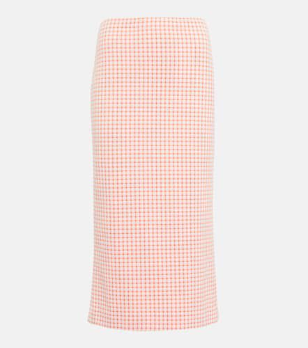 High-rise gingham pencil skirt - Miu Miu - Modalova