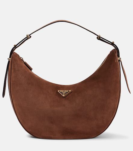 Arque Large suede shoulder bag - Prada - Modalova