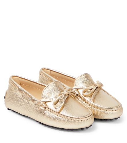 Mocasines Gommino de piel metalizada - Tod's Junior - Modalova