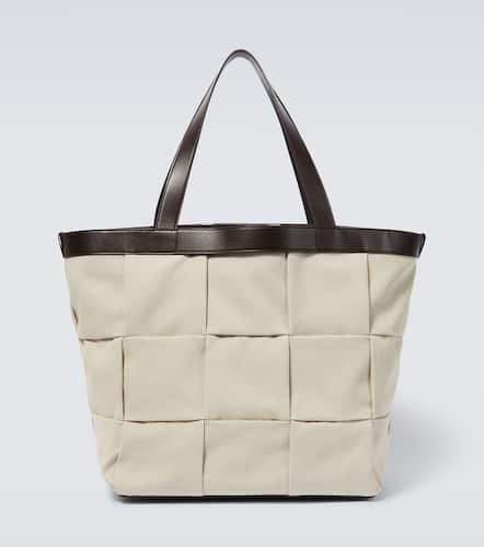 Arco Intreccio canvas and leather tote bag - Bottega Veneta - Modalova