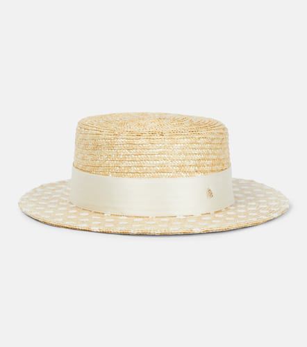 Kiki embellished straw boater hat - Maison Michel - Modalova