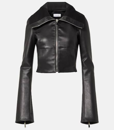 Chaqueta cropped de piel - Alexander McQueen - Modalova