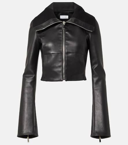 McQueen Giacca in pelle cropped - McQueen - Modalova