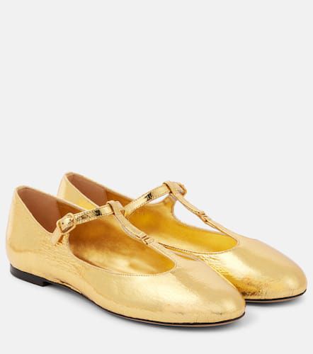 ChloÃ© Marcie metallic leather flats - Chloe - Modalova