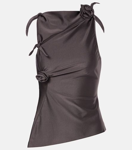 Top de satén con aplique floral - Coperni - Modalova