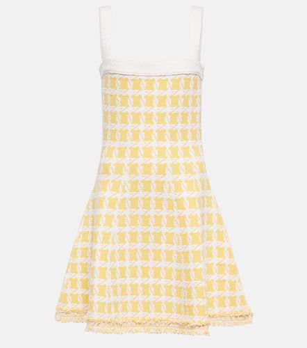 Gingham tweed minidress - Oscar de la Renta - Modalova