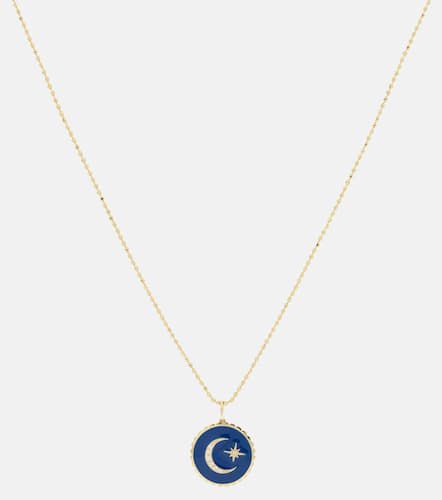 Celestial Medallion 14kt chain necklace with diamonds - Sydney Evan - Modalova