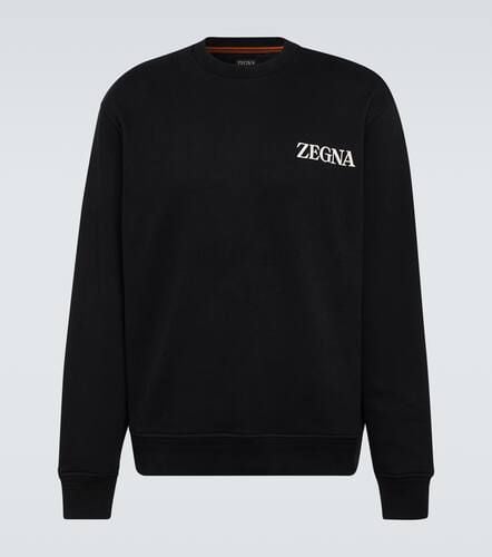 Zegna Logo cotton jersey sweatshirt - Zegna - Modalova