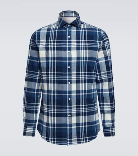 Checked cotton shirt - Brunello Cucinelli - Modalova