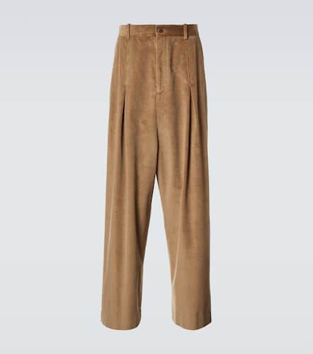 Pantaloni a gamba larga in velluto di cotone e cashmere - Loewe - Modalova