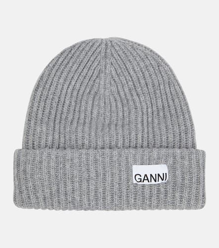 Ganni Ribbed-knit wool-blend beanie - Ganni - Modalova