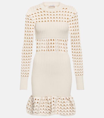 Cotton-blend knit minidress - Alexander McQueen - Modalova