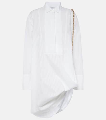 Verziertes Hemdblusenkleid aus Baumwollpopeline - Loewe - Modalova