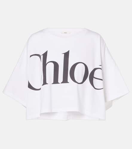 ChloÃ© Logo cropped cotton jersey T-shirt - Chloe - Modalova
