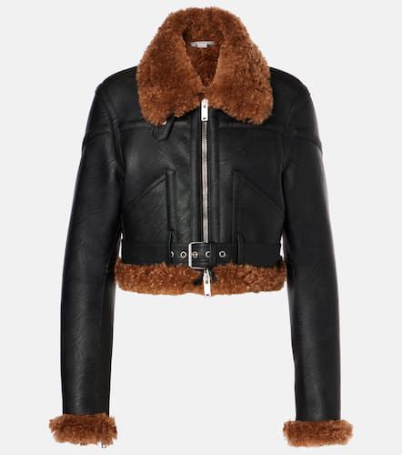 Cropped-Bikerjacke aus Lederimitat - Stella McCartney - Modalova