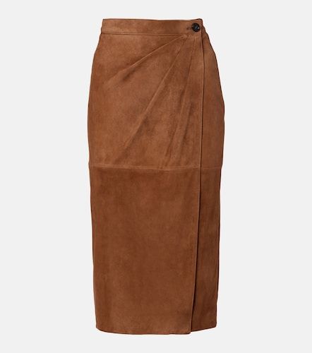 Jerez gathered suede pencil skirt - Max Mara - Modalova