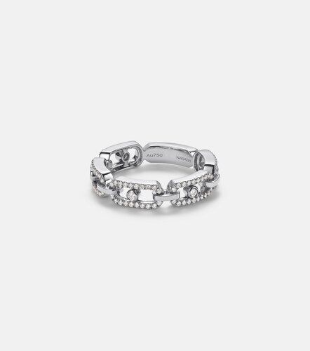 Move Link 18kt white gold ring with diamonds - Messika - Modalova