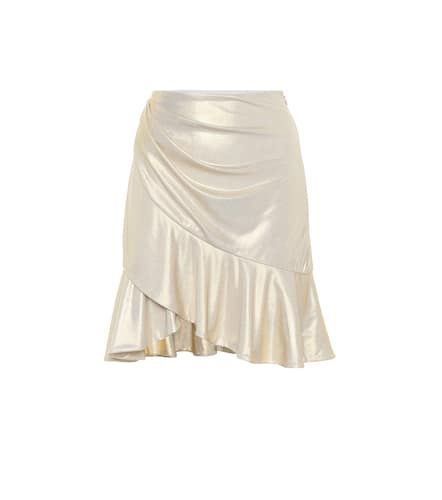 Ruffle-trimmed lame miniskirt - Balmain - Modalova
