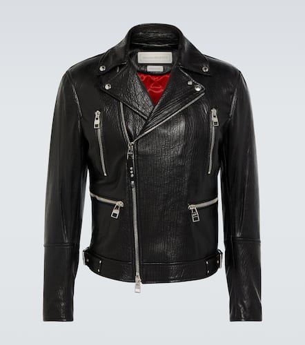 Chaqueta biker de piel - Alexander McQueen - Modalova