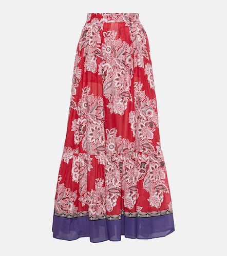 High-rise cotton and silk maxi skirt - Etro - Modalova