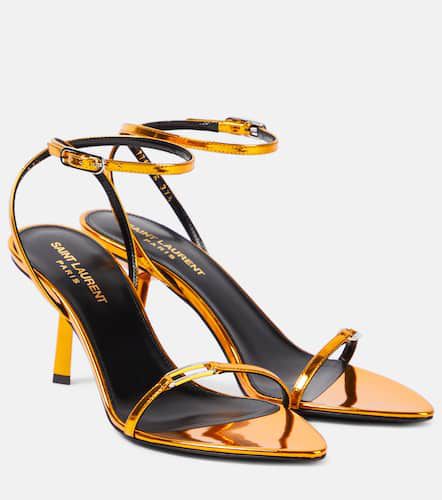 Kitty 75 metallic leather sandals - Saint Laurent - Modalova