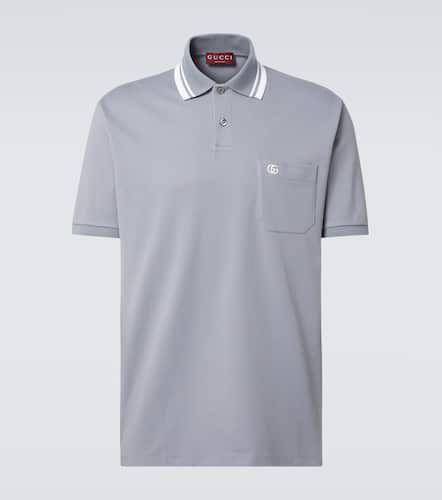 GG Web cotton-blend polo shirt - Gucci - Modalova