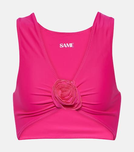 Rose floral-appliquÃ© bikini top - Same - Modalova