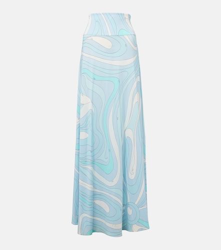 Falda larga Marmo de jersey de satén - Pucci - Modalova