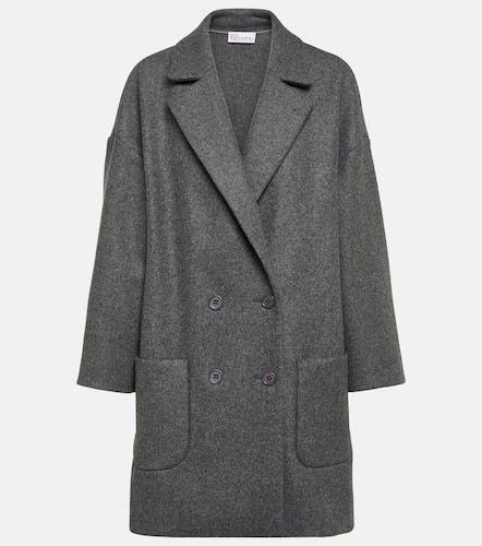 Double-breasted wool-blend coat - REDValentino - Modalova