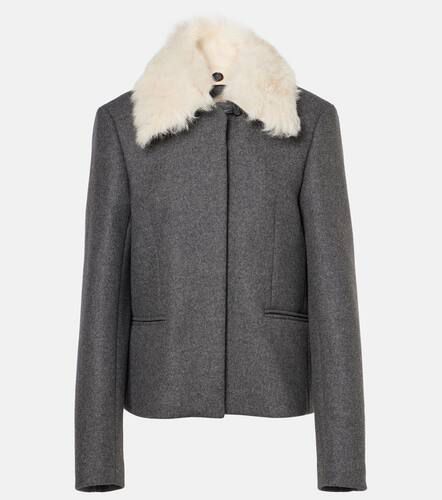 Giacca in misto lana con shearling - Toteme - Modalova