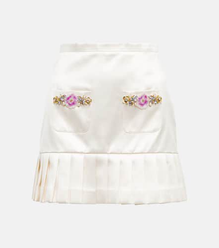 Minifalda de seda adornada - Miss Sohee - Modalova