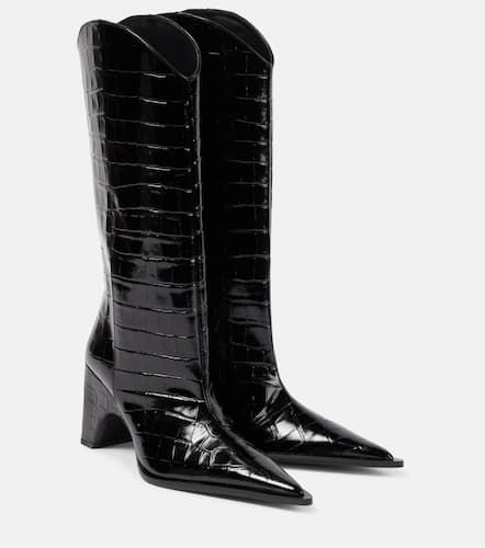 Bridge croc-effect leather knee-high boots - Coperni - Modalova