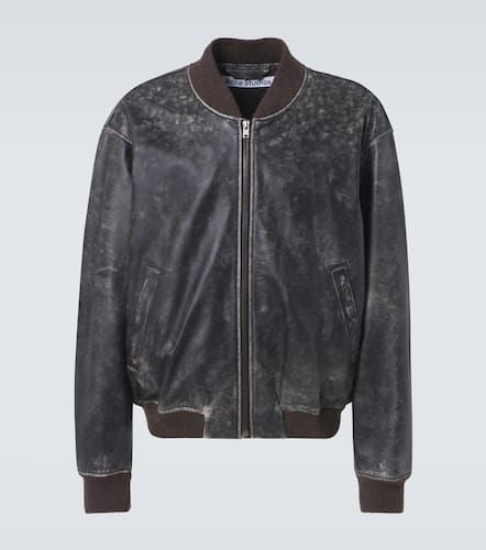 Bomber in pelle disressed - Acne Studios - Modalova