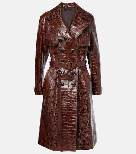 Croc-effect leather trench coat - Tom Ford - Modalova