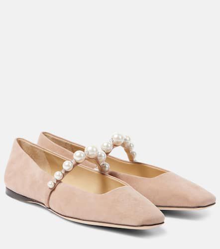 Ade embellished suede Mary Jane flats - Jimmy Choo - Modalova