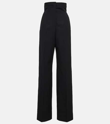 High-rise wool wide-leg pants - Alexander McQueen - Modalova